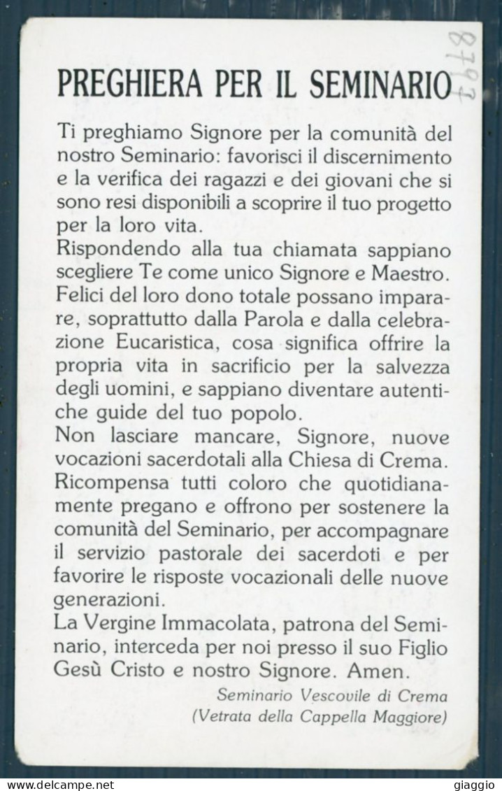 °°° Santino N. 8797 - Preghiera Per Il Seminario °°° - Religión & Esoterismo