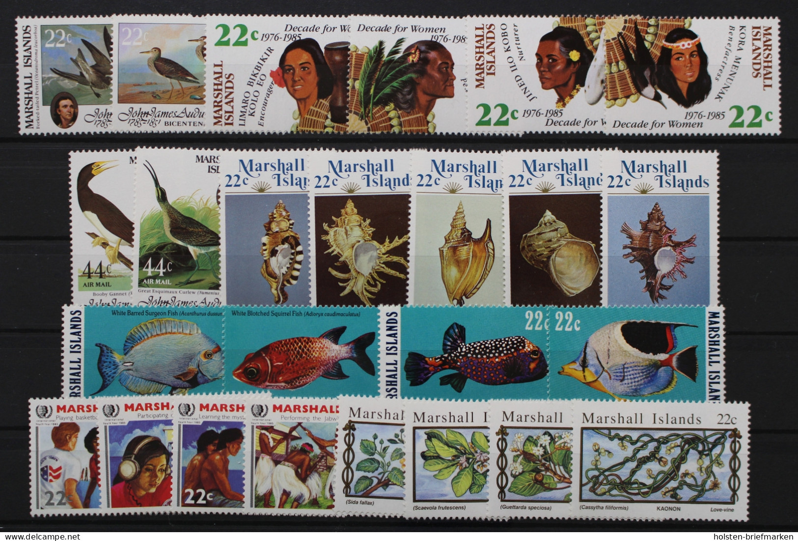 Marshall-Inseln, Partie Aus 1985, Einzelmarken Aus ZD, Postfrisch/MNH - Marshall Islands