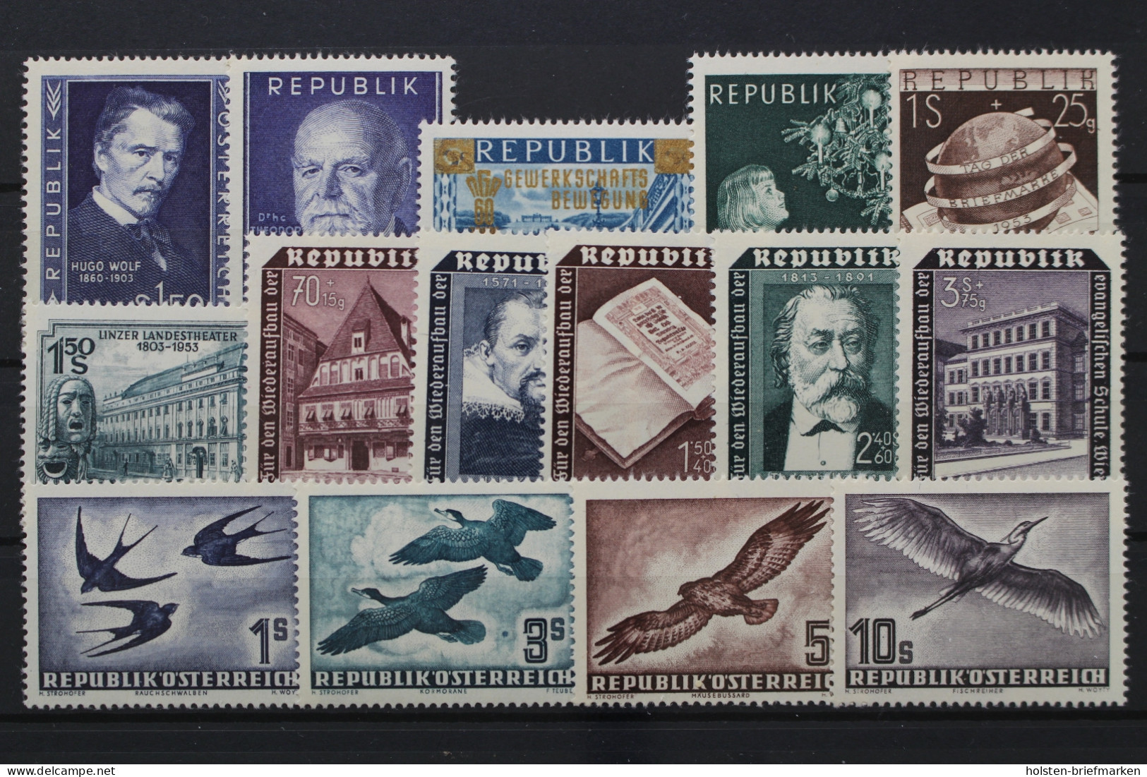 Österreich, MiNr. 981-995, Jahrgang 1953, Postfrisch - Années Complètes