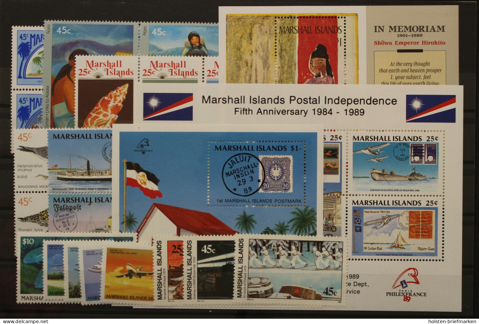 Marshall-Inseln, MiNr. 204-279, Jahrgang 1989, Postfrisch - Marshall