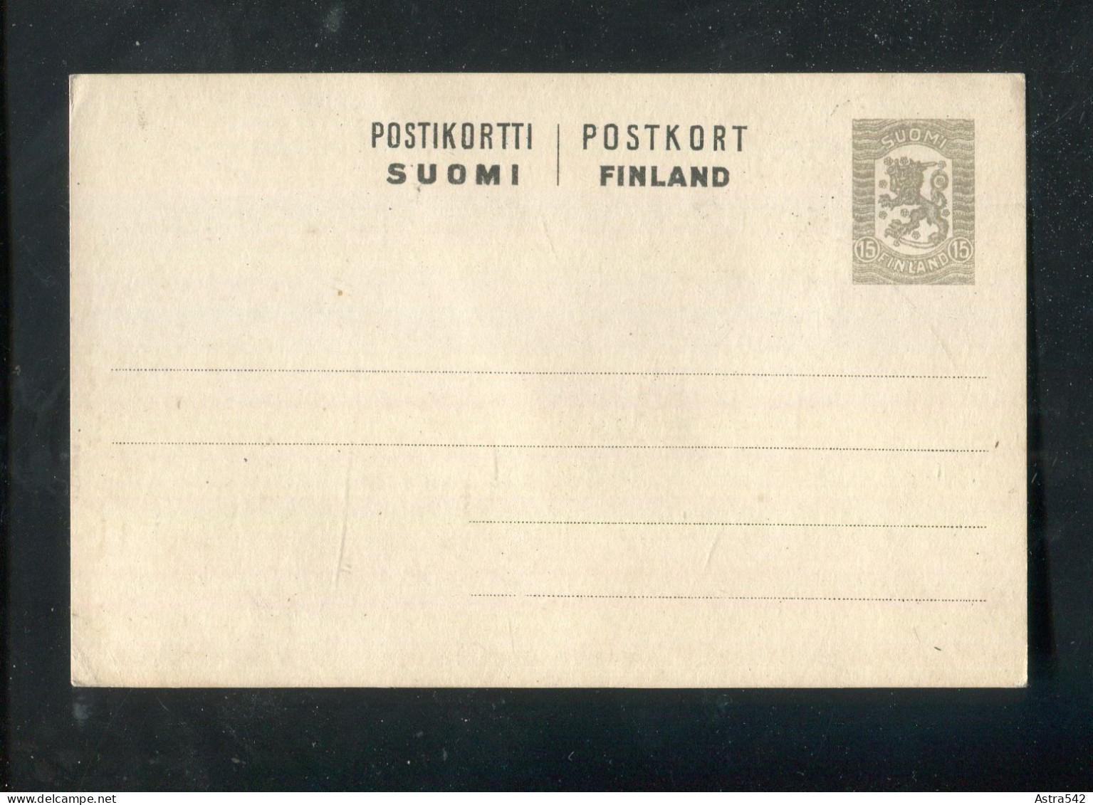 "FINNLAND" 1918, Postkarte Mi. P 42 ** (A0183) - Enteros Postales