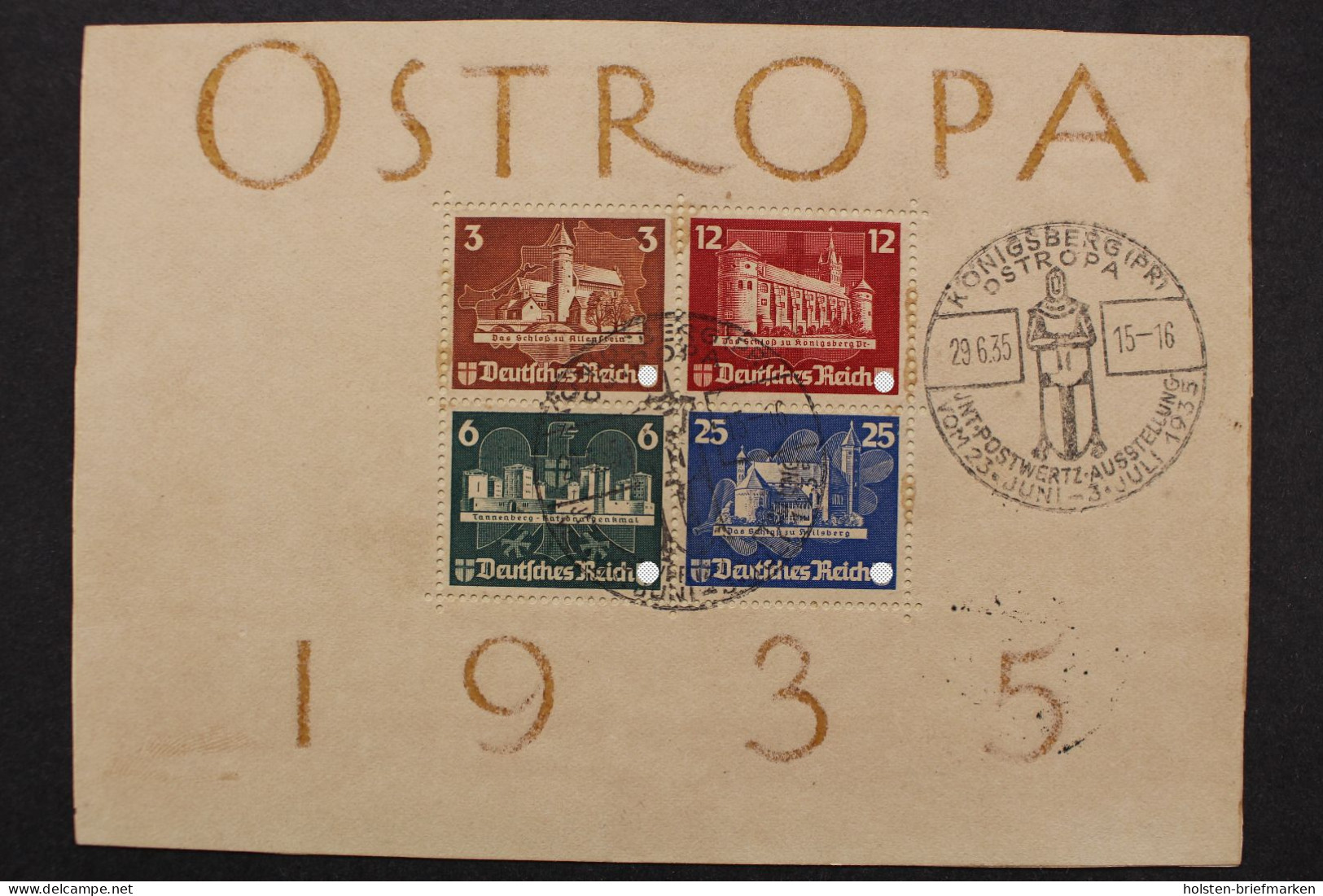 Deutsches Reich, MiNr. Block 3, Sonderstempel, BPP Kurzbefund - Blocks & Sheetlets