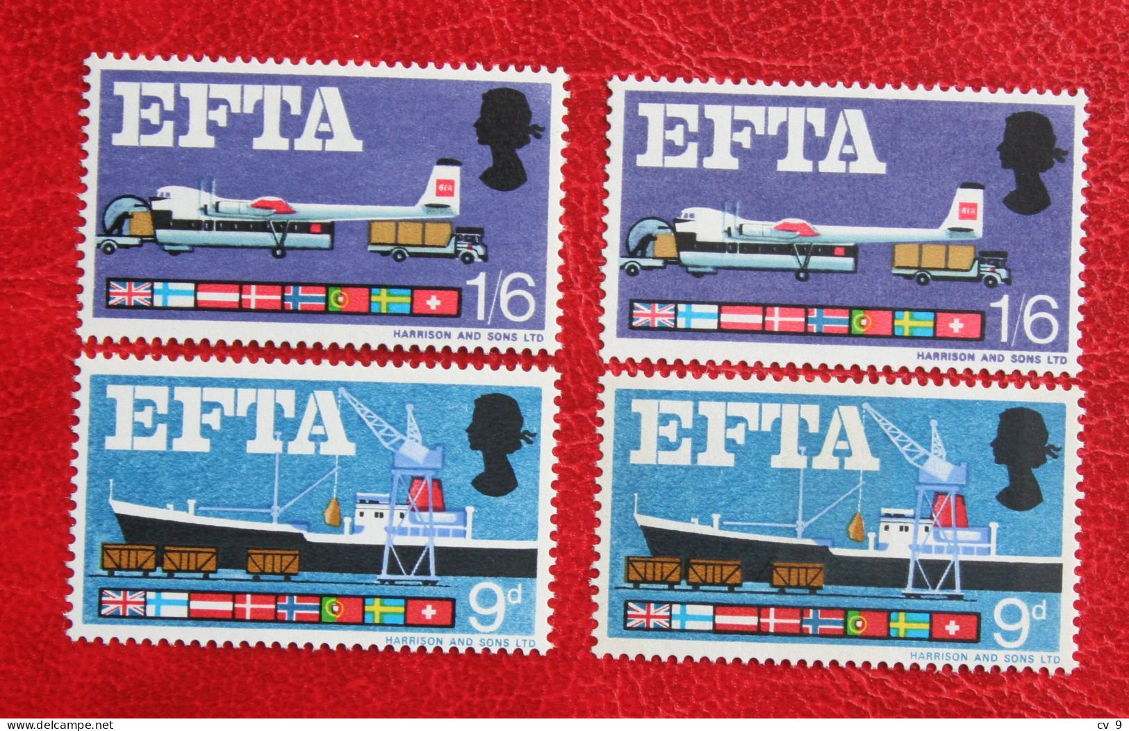 EFTA Both Sets + Phosphor (Mi 444-445 X+y Yv 480-481 + A) 1967 POSTFRIS MNH ** ENGLAND GRANDE-BRETAGNE GB GREAT BRITAIN - Unused Stamps