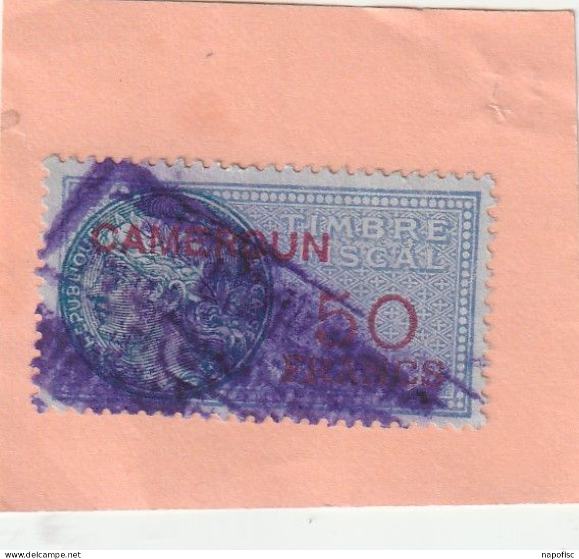 Cameroun Timbre Fiscal 50 Francs - Used Stamps