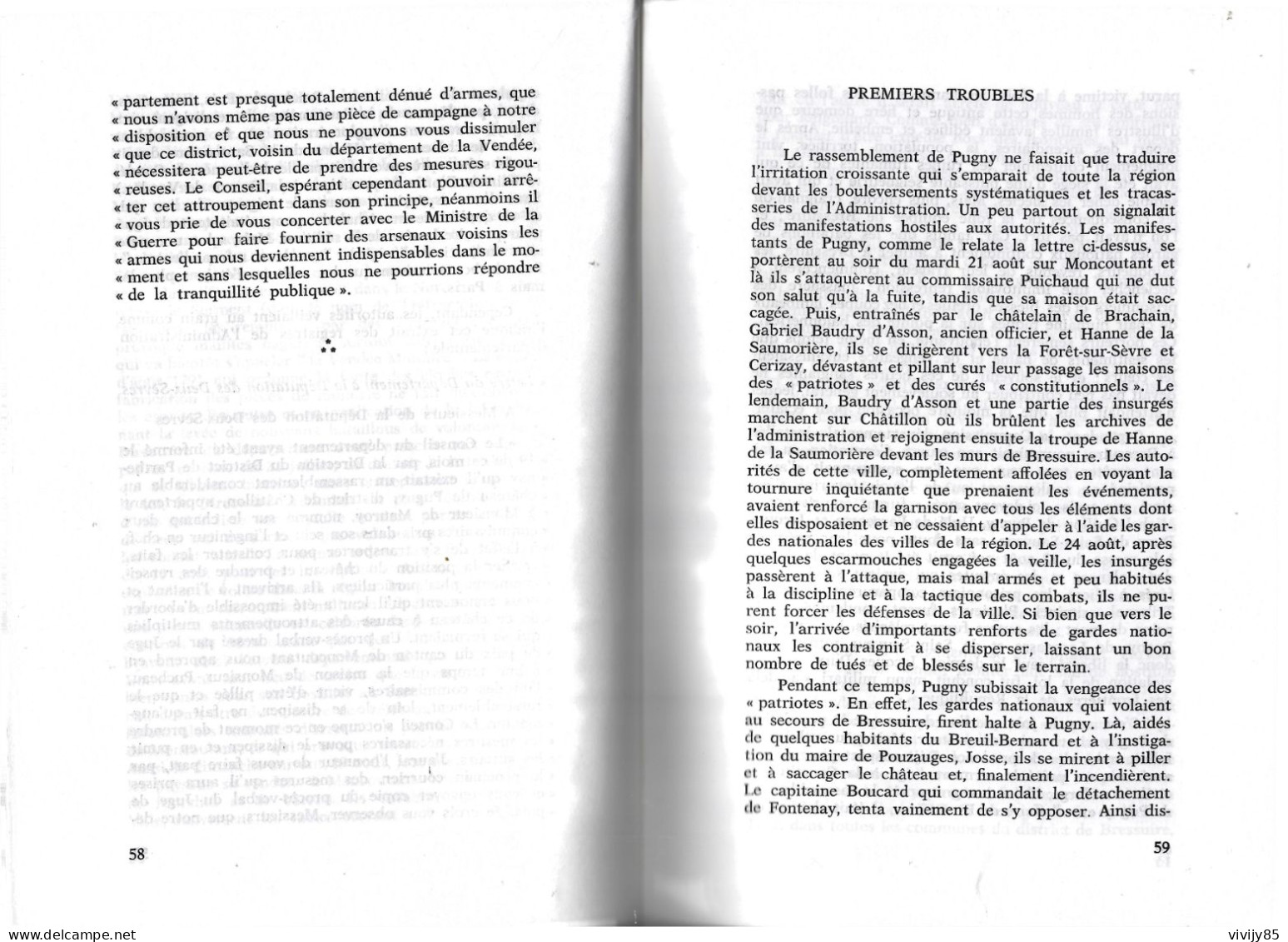 79 - T.Beau livre de 124 pages " PUGNY EN POITOU revit son passé " - 1980