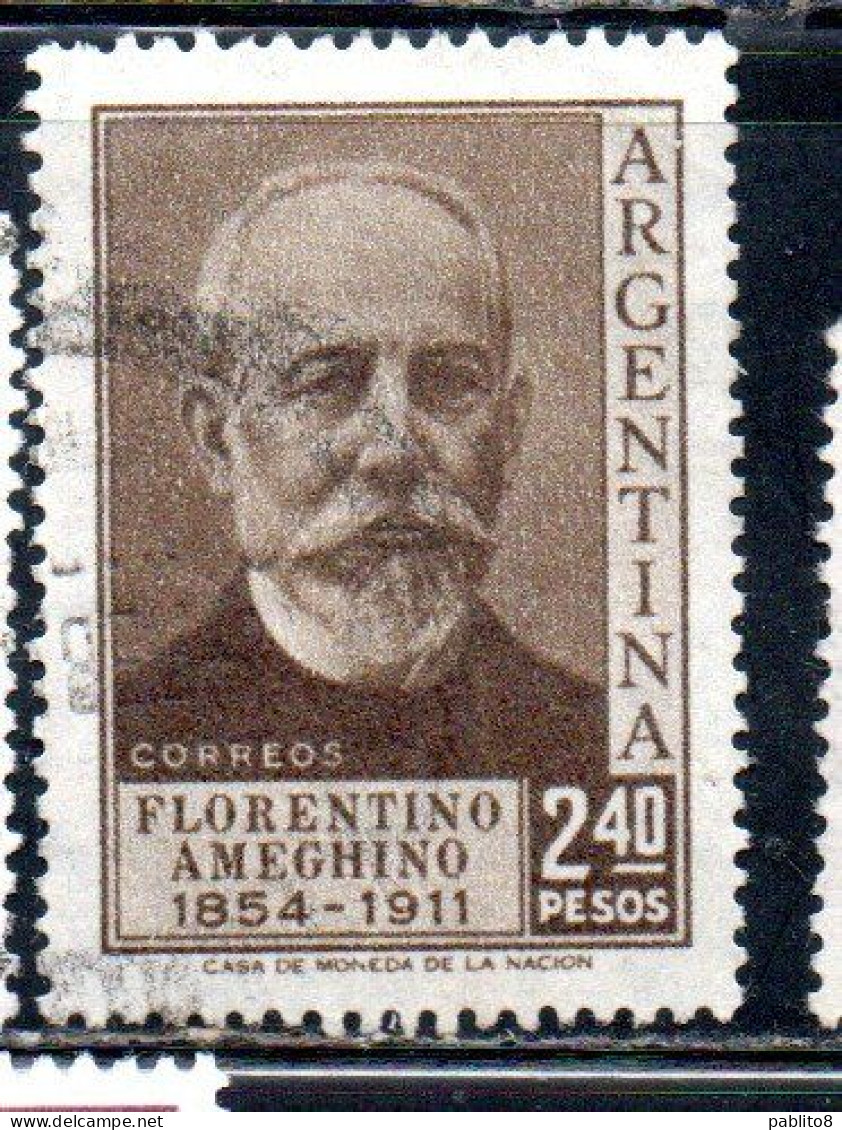 ARGENTINA 1956 FLORENTINO AMEGHINO 2.40p USED USADO OBLITERE' - Oblitérés