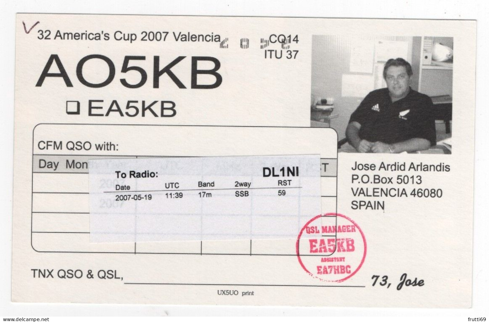 AK 211369 QSL - Spain - Valencia - Amateurfunk