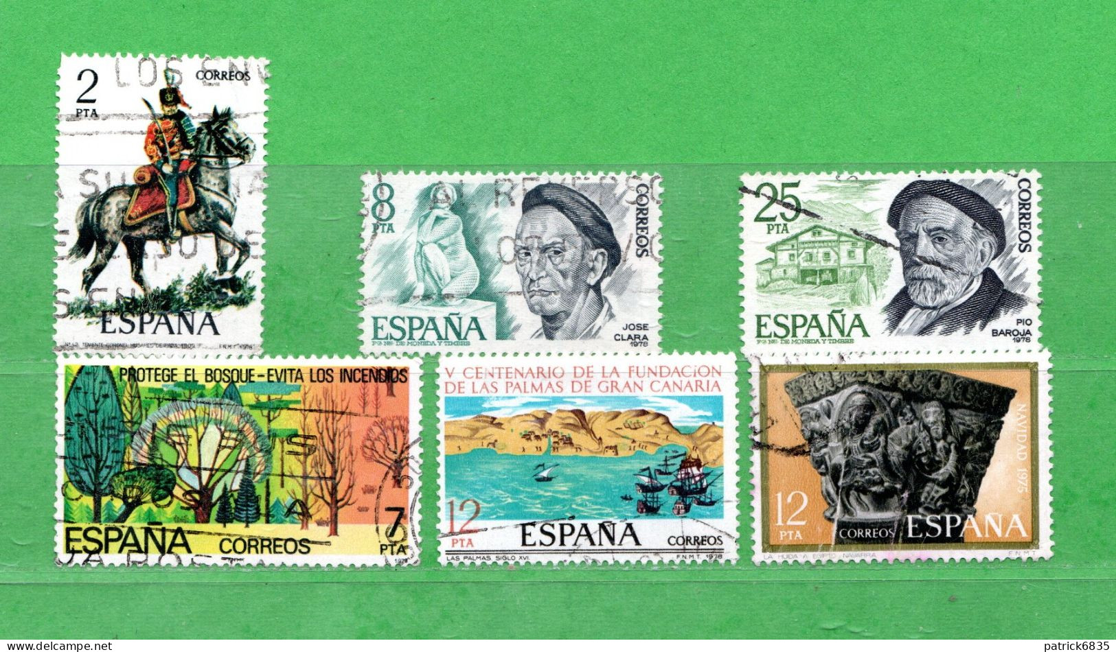 (Us6) ) SPAGNA °- 1978 -  Yv. 2097-2102-2103-2116-2125-2137.  Usati. - Used Stamps