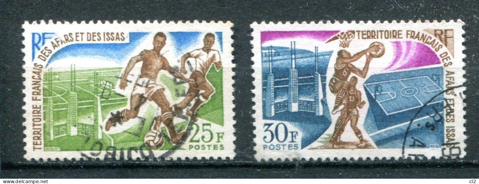 Territoire Français Des Afars Et Des Issas - Y&T 334 Et 335 (série Complète) (sports - Football)(20% De La Cote) - Used Stamps