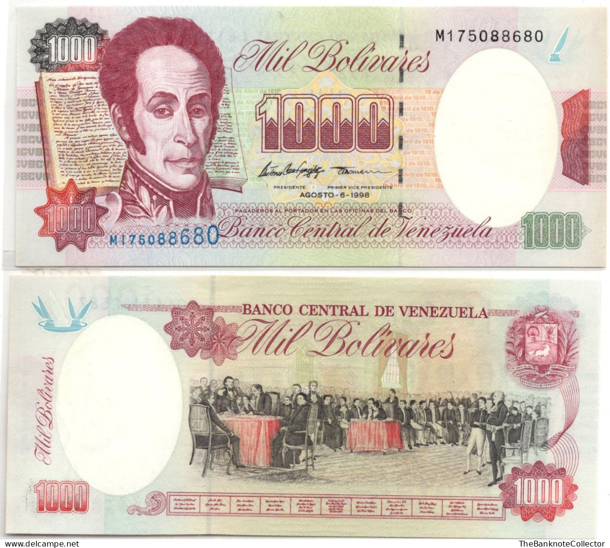 Venezuela 1000 Bolivares 1988 P-76 UNC - Venezuela