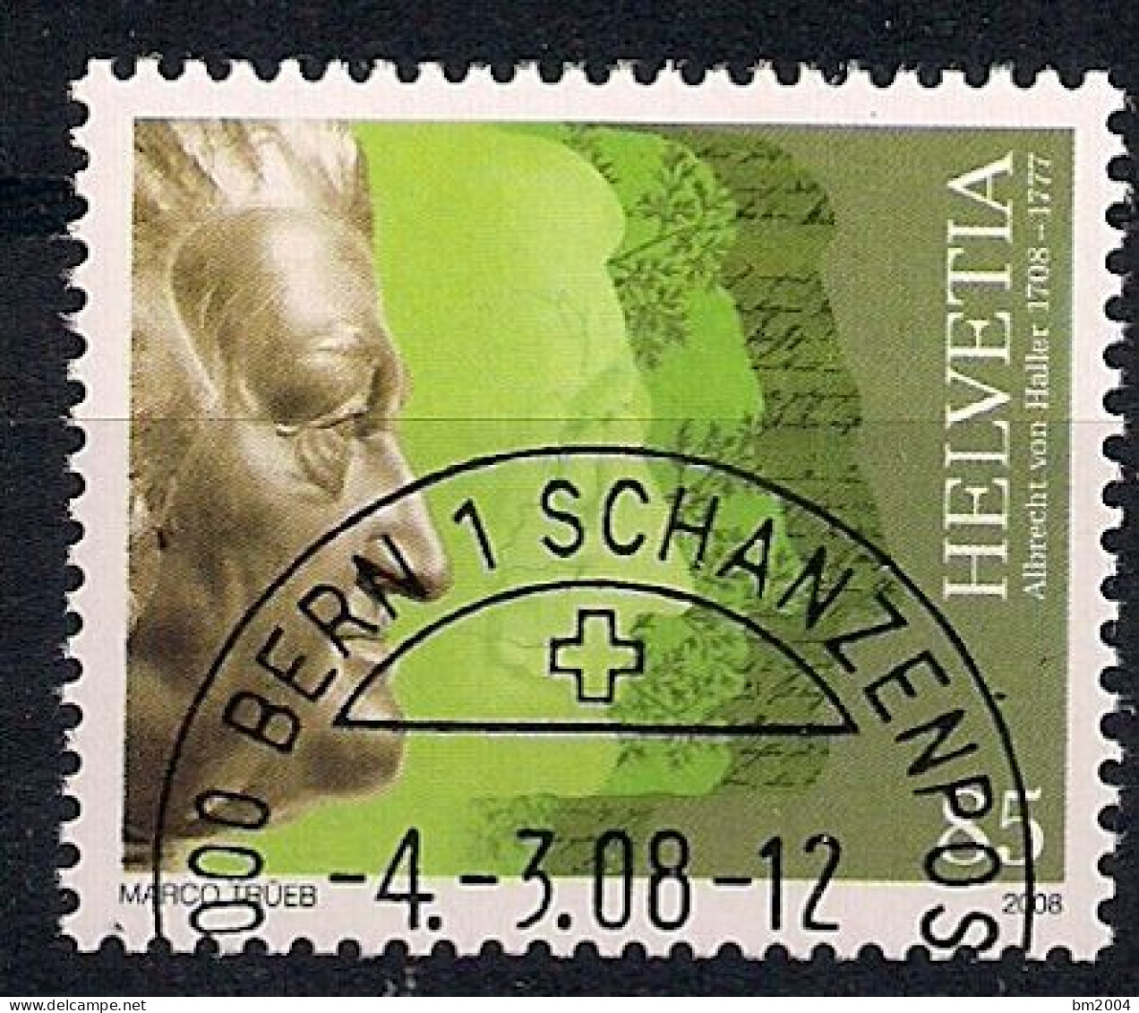 2008  Schweiz Mi.  2055 FD-used    300. Geburtstag Von Albrecht Von Haller - Oblitérés