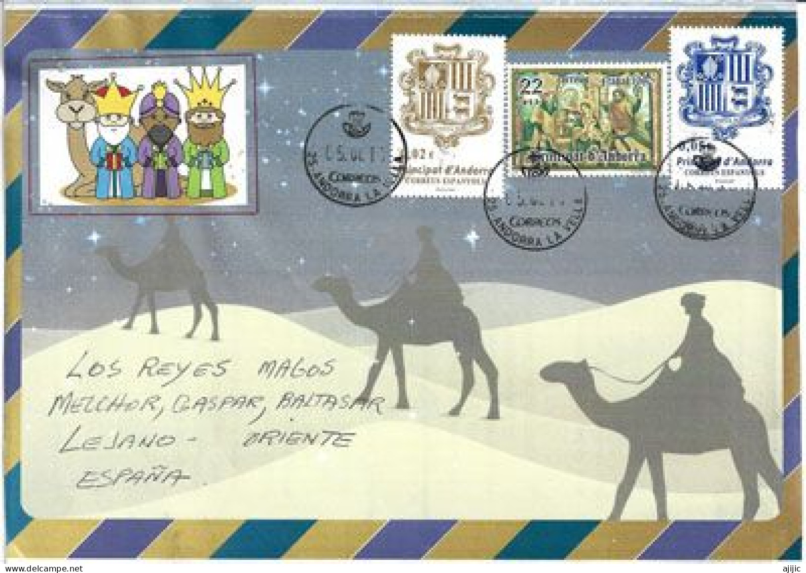 Homenaje De Los Tres Reyes Magos. “Melchor, Gaspar Y Baltasar ” EPIFANÍA.   2017 - Storia Postale