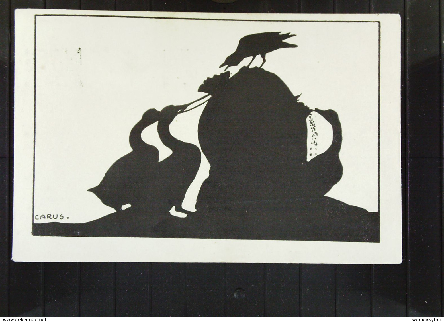 DR: Ansichtskarte - Scherenschnitt - "Vogel-Diebe" Von CARUS Aus HAMBURG Vom 27.10.1928 - Silhouettes