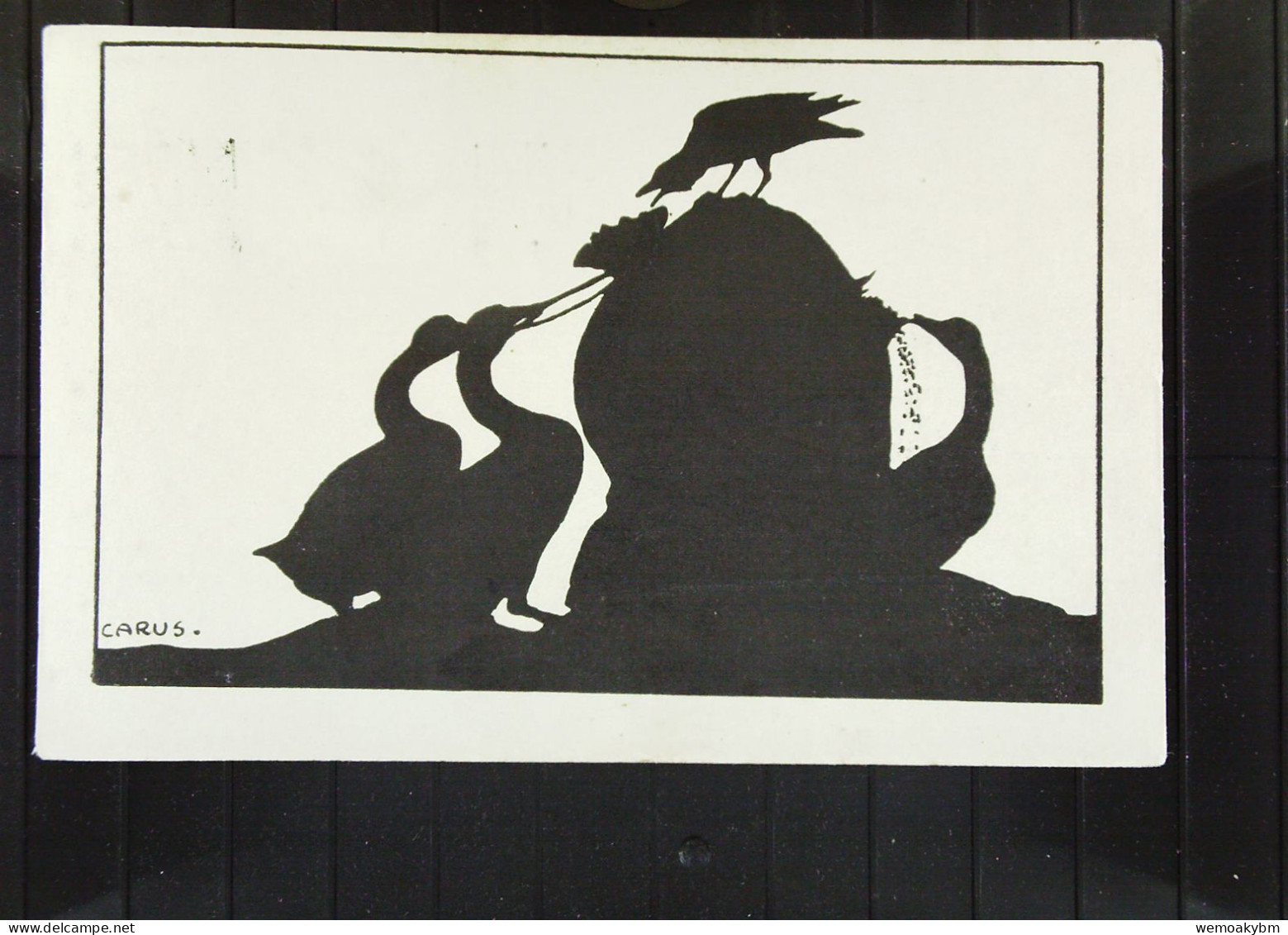 DR: Ansichtskarte - Scherenschnitt - "Vogel-Diebe" Von CARUS Aus HAMBURG Vom 27.10.1928 - Scherenschnitt - Silhouette