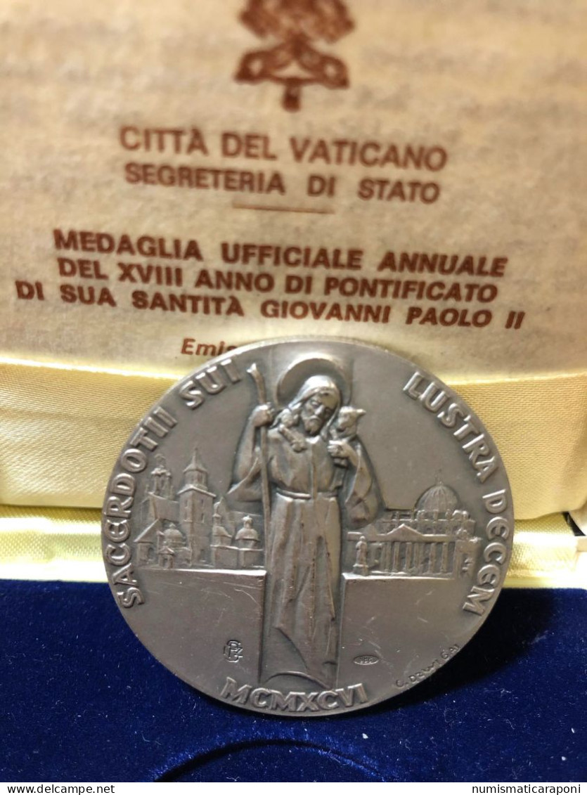 Vaticano Medaglia Annuale AG Anno XVIII Giovanni Paolo II  1996 In Box Senza Scatola Esterna - Adel