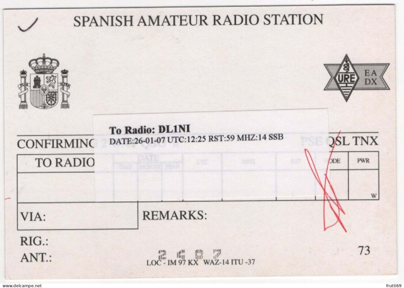 AK 211384 QSL - Spain - Spanish Amateur Radio Station - Radio