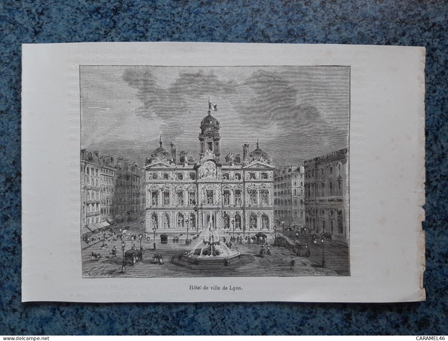 AFFICHE  -   DESSIN  -   HOTEL DE VILLE DE LYON    DEP 69 - Afiches