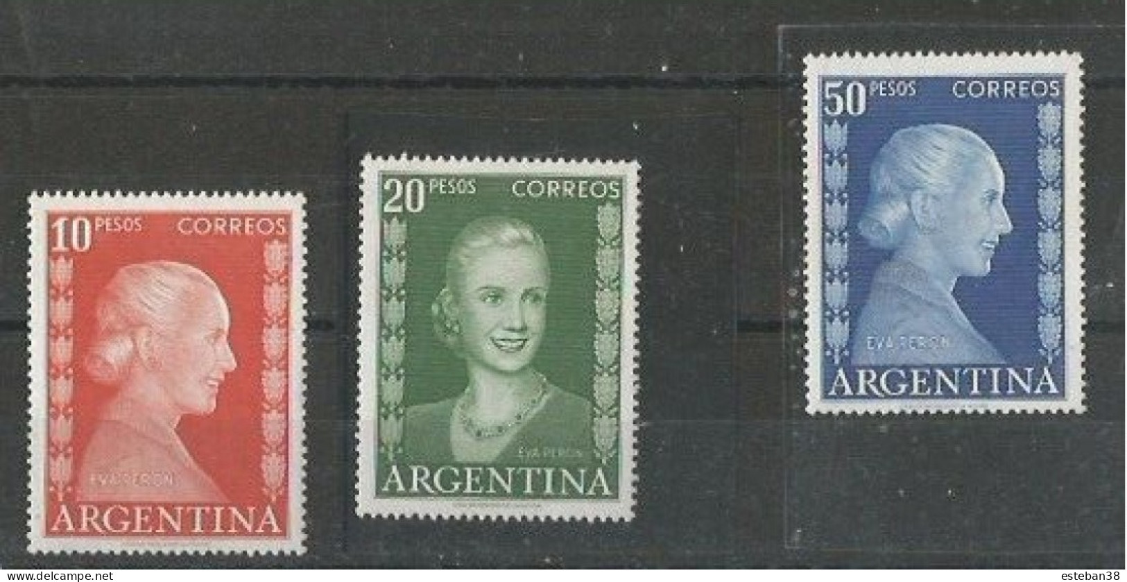 Eva Peron Gj 1020-1022 - Unused Stamps