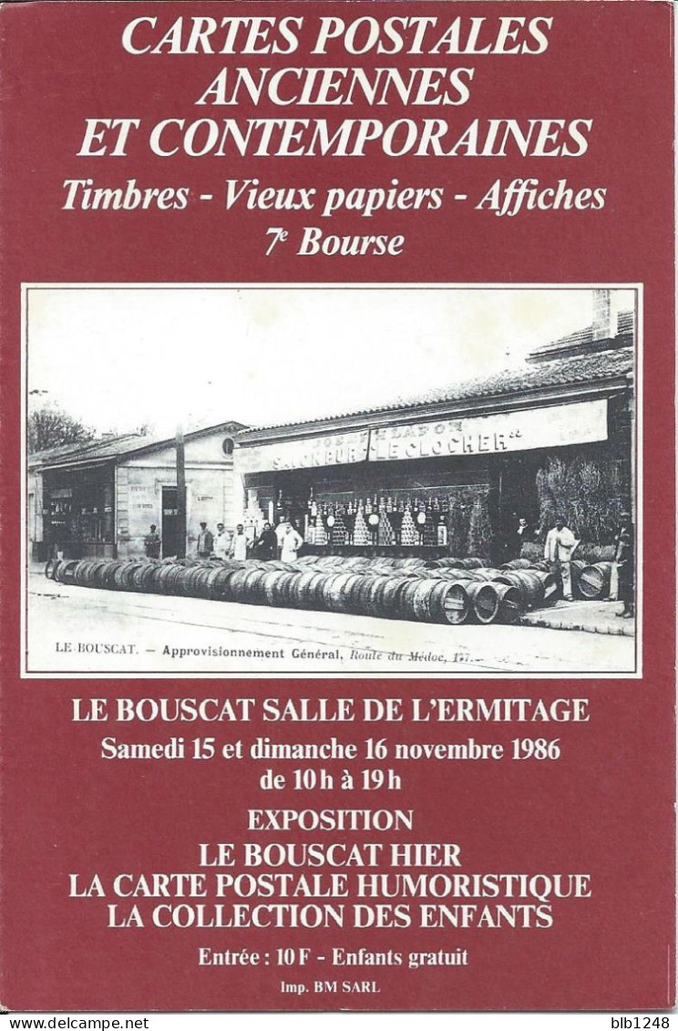 Bourses & Salons De Collections  Cercle Cartophile Bordelais 1986 - Bourses & Salons De Collections