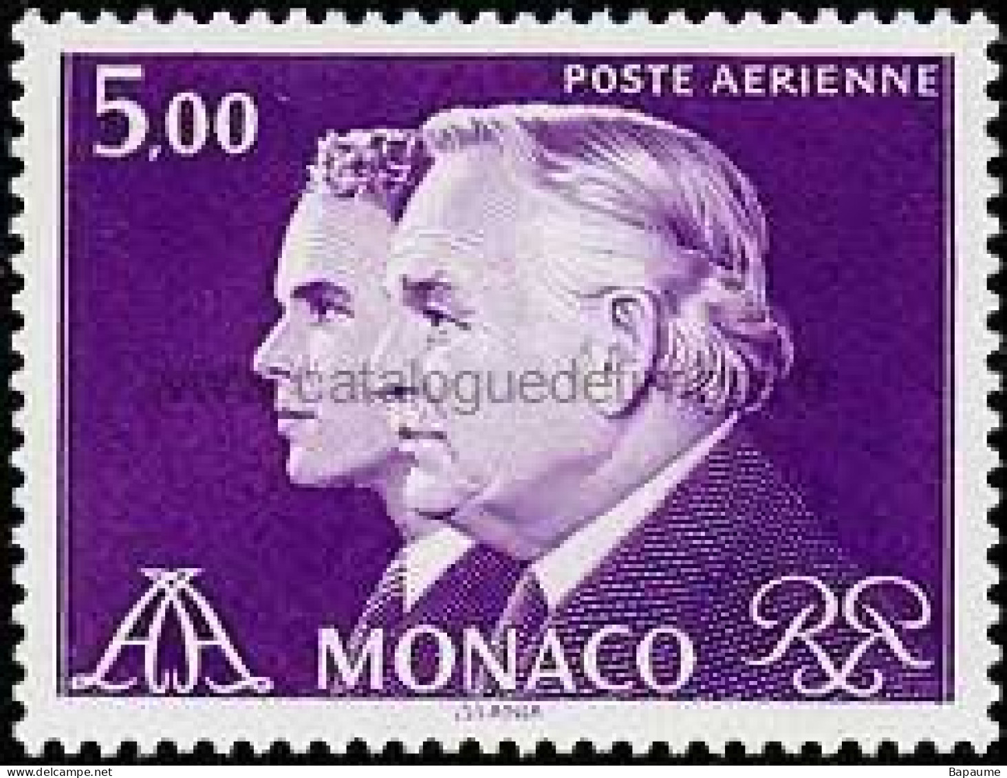 Monaco - Yvert & Tellier N° 0100 - Princes Rainier III Et Albert Avec Monogrammes - Neuf** NMH Cote Catalogue 3€ - Airmail