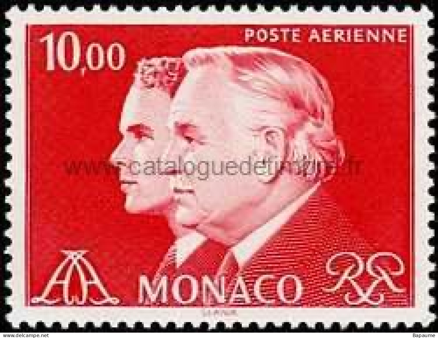 Monaco - Yvert & Tellier N° 0101 - Princes Rainier III Et Albert Avec Monogrammes - Neuf** NMH Cote Catalogue 8€ - Luftfahrt