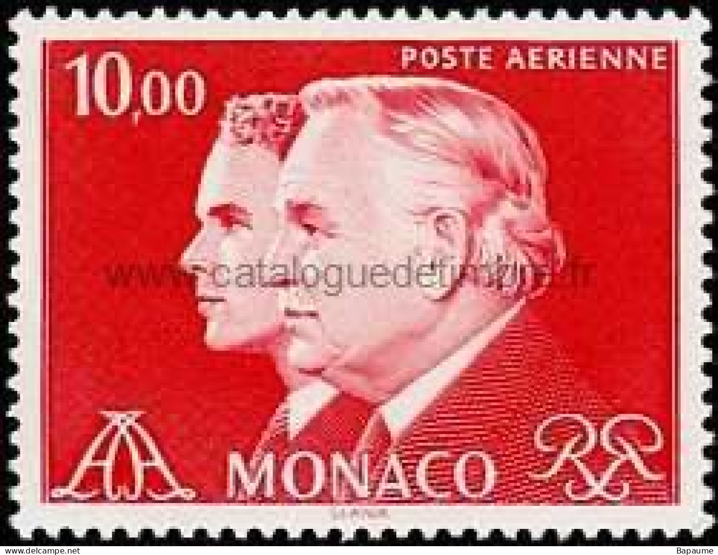 Monaco - Yvert & Tellier N° 0101 - Princes Rainier III Et Albert Avec Monogrammes - Neuf** NMH Cote Catalogue 8€ - Airmail