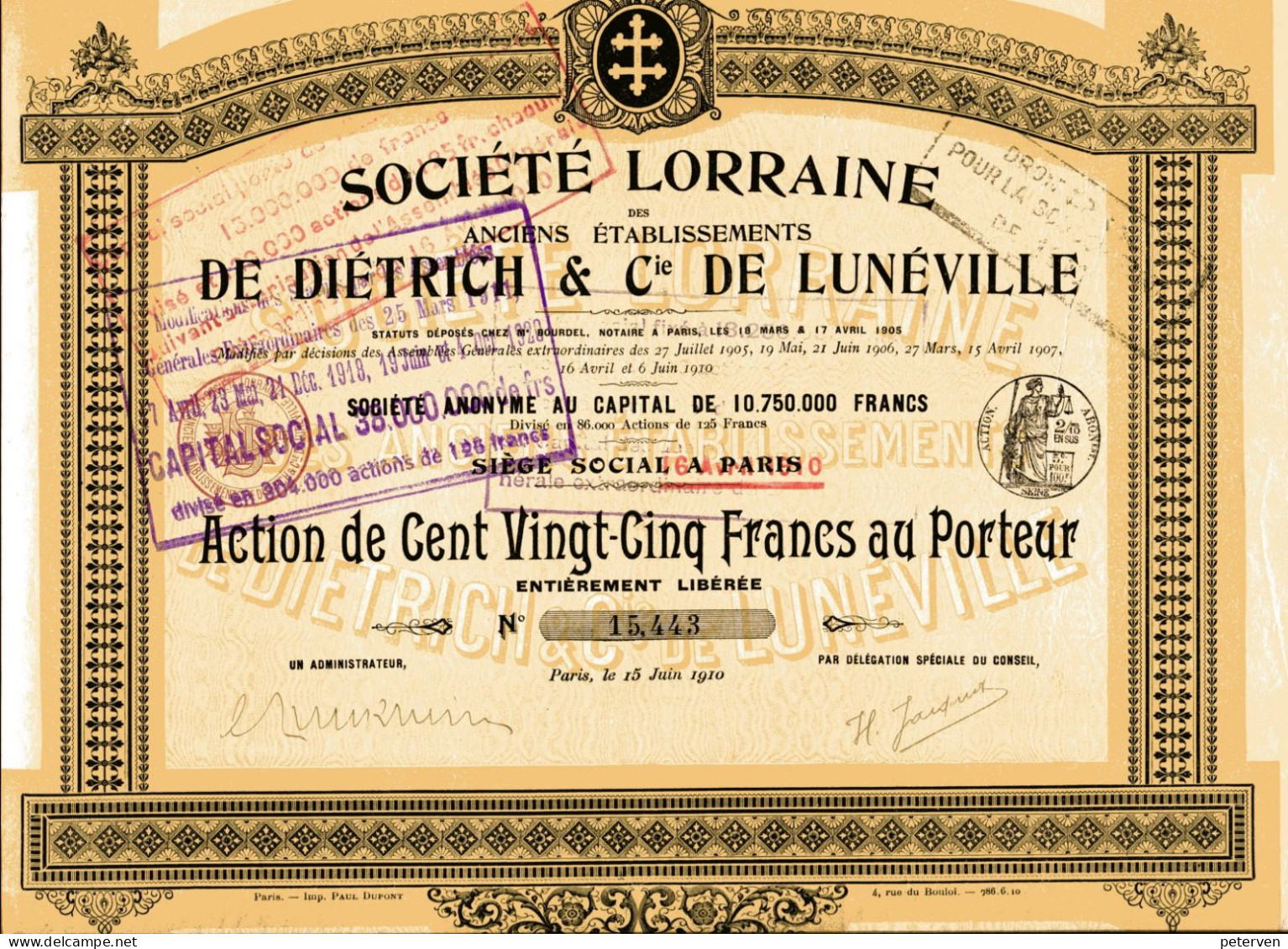 SOCIÉTÉ LORRAINE - Anc. Éts. DE DIÉTRICH & Cie De LUNÉVILLE - Automobil
