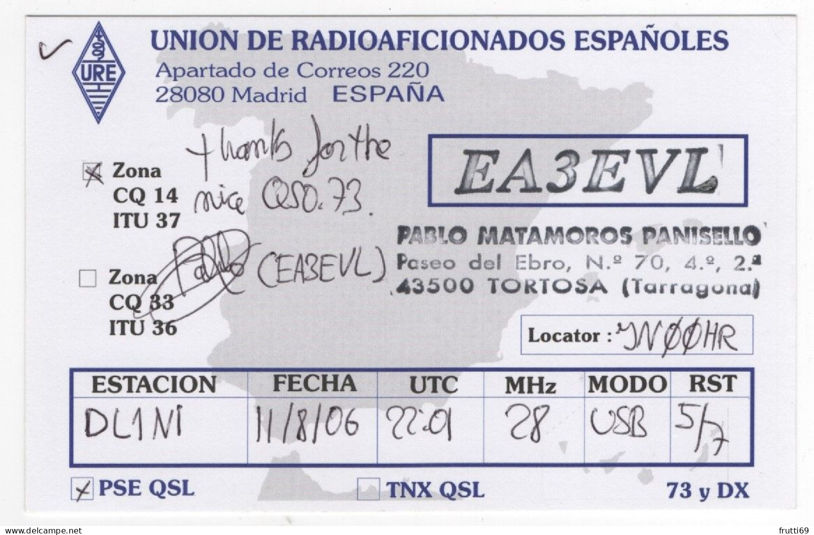 AK 211391 QSL - Spain - Madrid - Radio Amateur