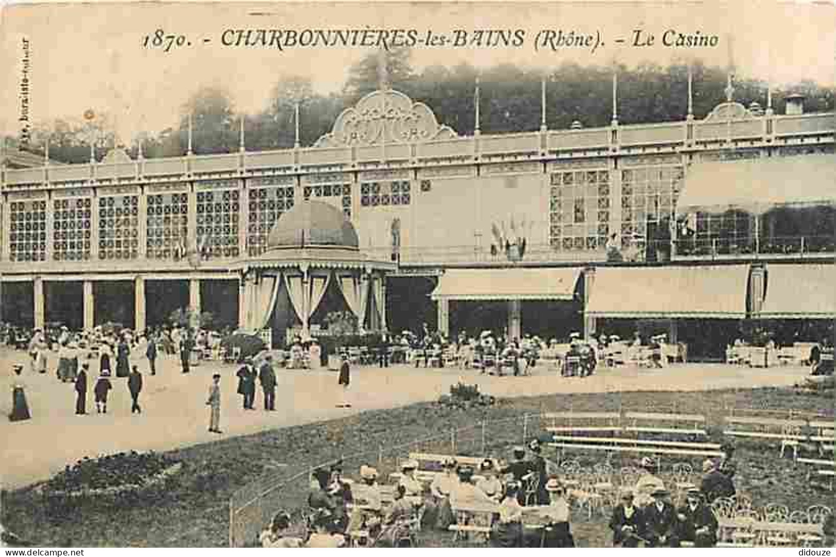 69 - Charbonnières Les Bains - Le Casino - Animée - Oblitération Ronde De 1909 - CPA - Voir Scans Recto-Verso - Charbonniere Les Bains