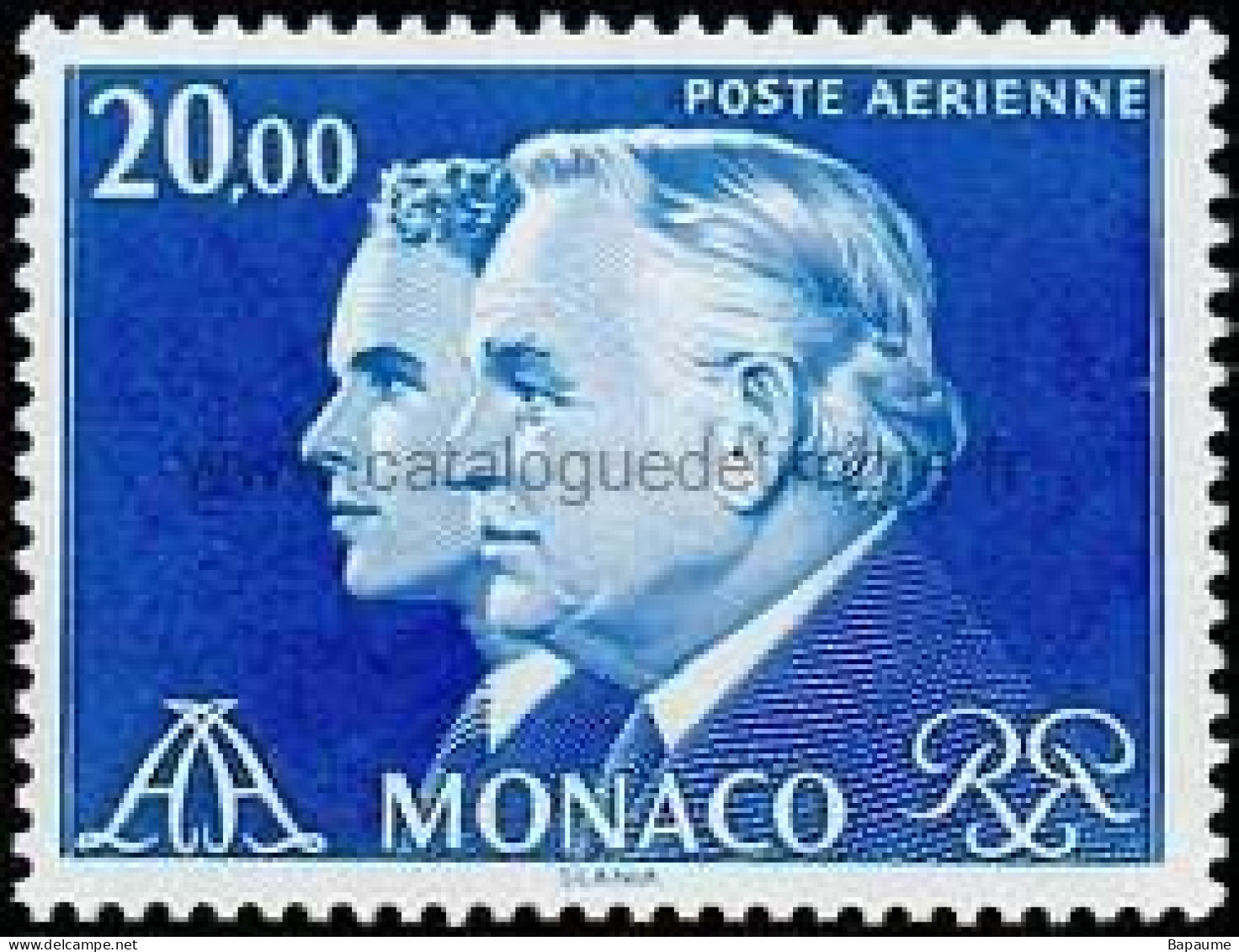 Monaco - Yvert & Tellier N° 0103 - Princes Rainier III Et Albert Avec Monogrammes - Neuf** NMH Cote Catalogue 10€ - Airmail
