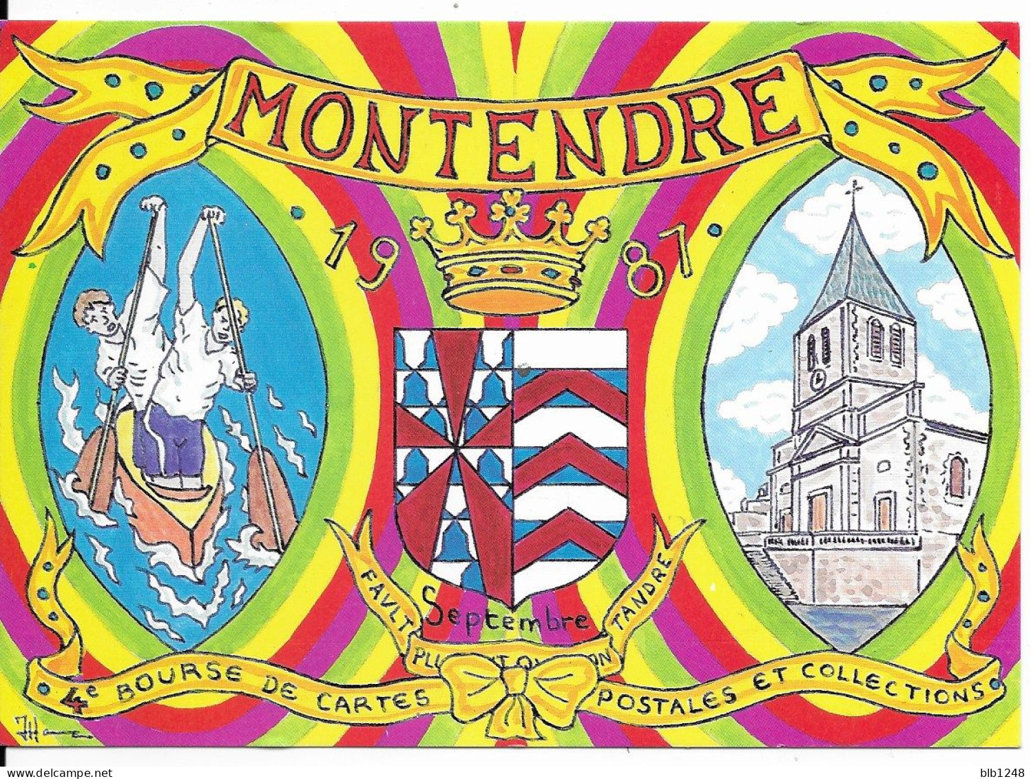 Bourses & Salons De Collections  Montendre 4eme Salon Cartes Postales 1987 - Sammlerbörsen & Sammlerausstellungen