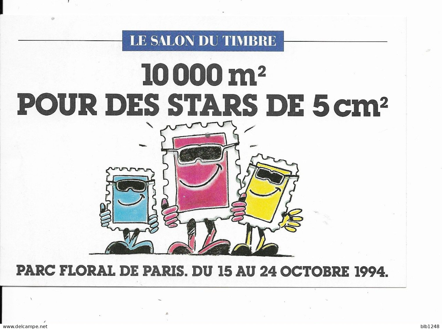 Bourses & Salons De Collections Paris Parc Floral Salon Du Timbre 1994 - Sammlerbörsen & Sammlerausstellungen