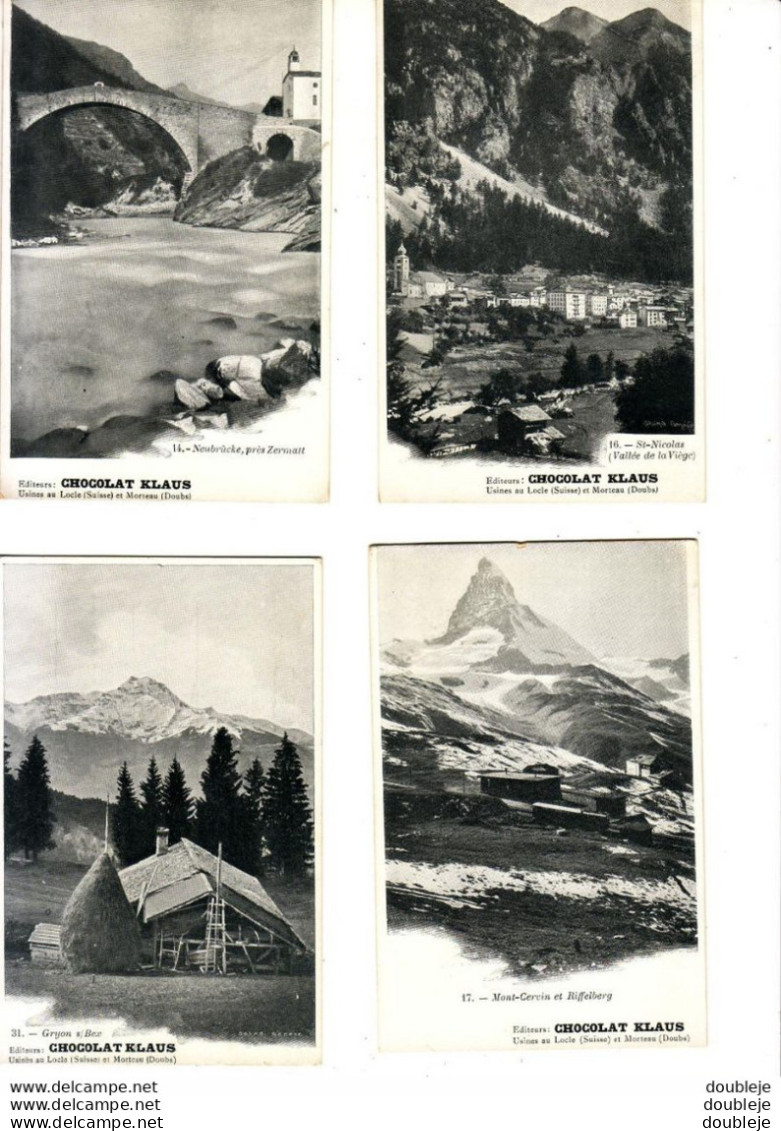 SUISSE LOT DE 16 CARTES POSTALES ANCIENNES ÉDITÉES PAR LE CHOCOLAT KLAUS LE LOCLE ET MORTEAU - Le Locle