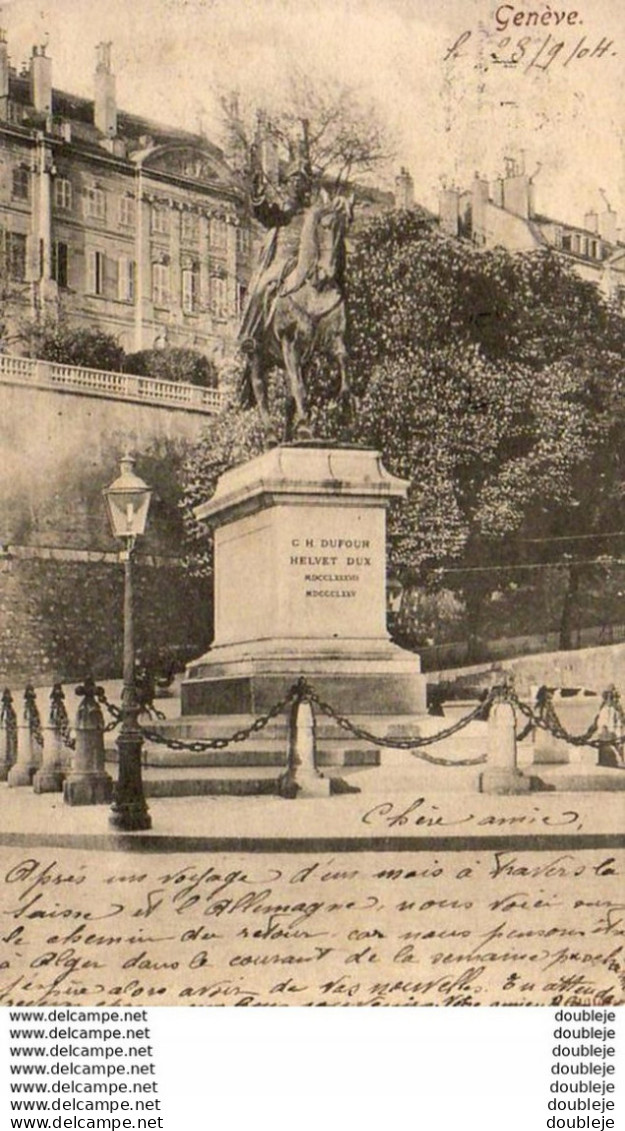 SUISSE GE GENÈVE   ........ ( Monument Du Général Dufour ) - Genève