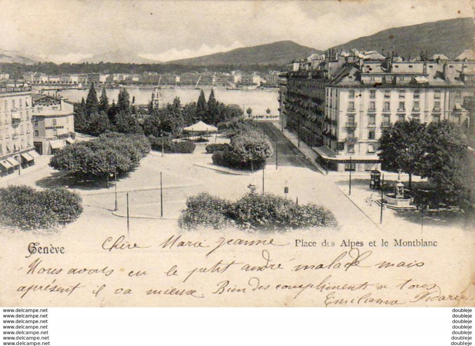 SUISSE GE GENÈVE Place Des Aipes Et Le Montblanc - Genève