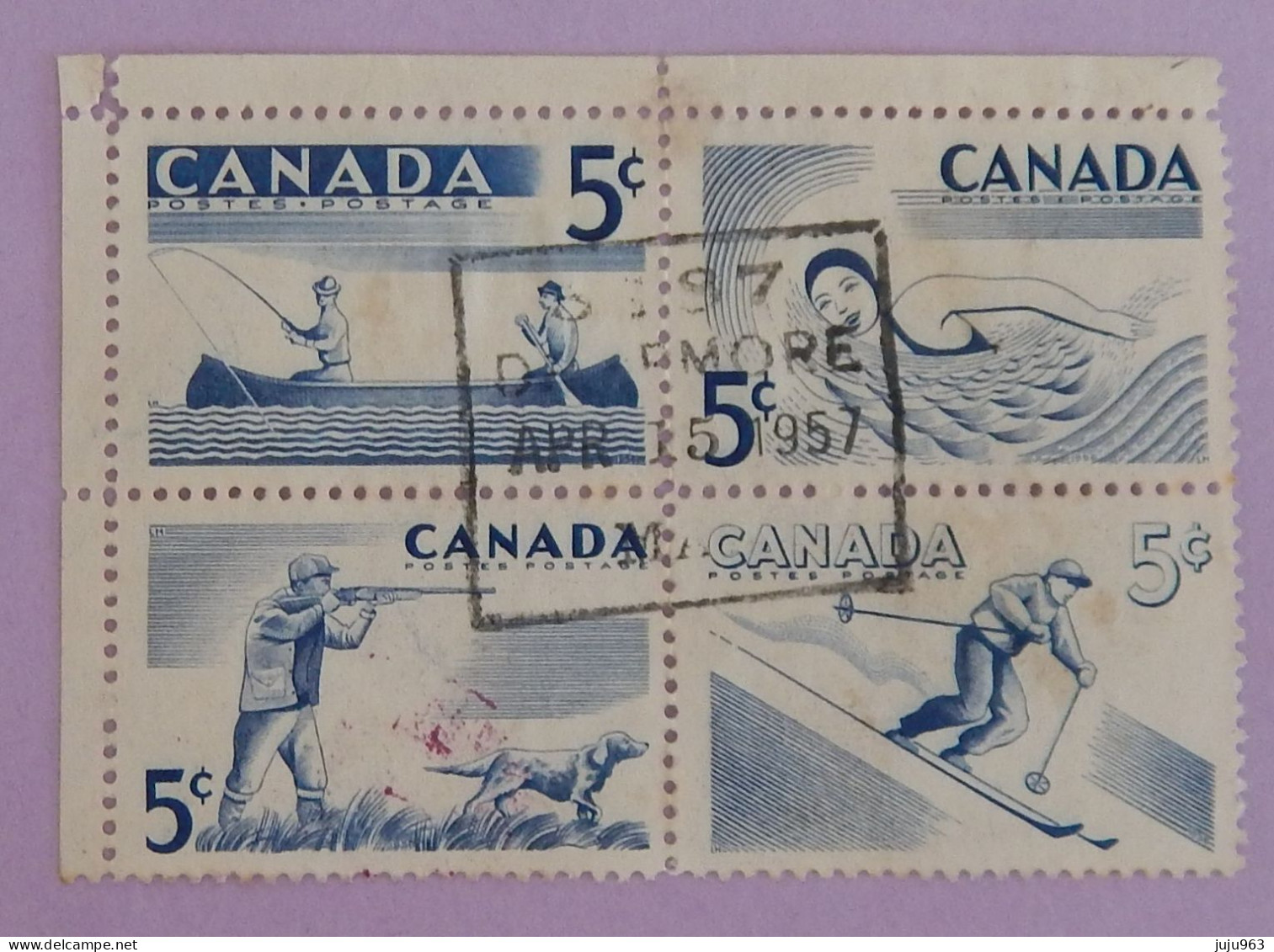 CANADA YT 292/295 OBLITERES "SPORTS EN PLEIN AIR"  ANNÉE 1957 - Usati