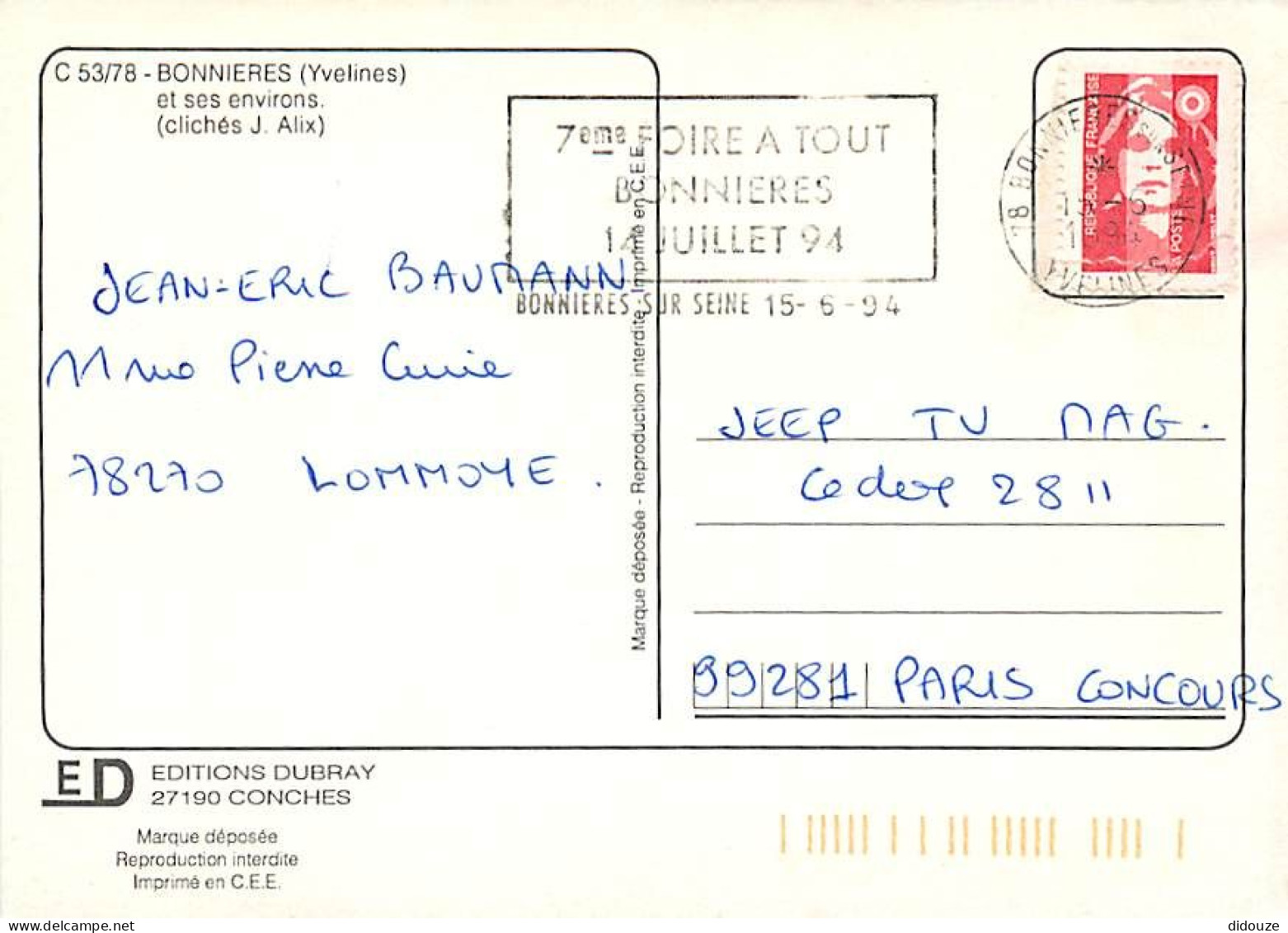 78 - Bonnières - Et Ses Environs - Multivues - CPM - Flamme Postale De Bonnières Sur Seine - Voir Scans Recto-Verso - Bonnieres Sur Seine