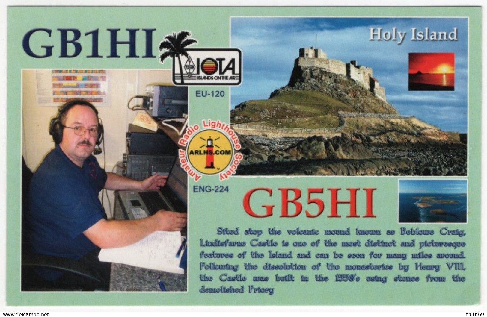 AK 211418 QSL - England - Wakefield - Holy Island - Radio