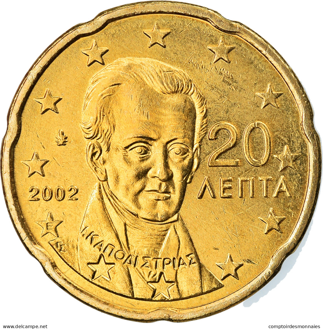 Grèce, 20 Euro Cent, 2002, Athènes, TTB+, Laiton, KM:185 - Grecia