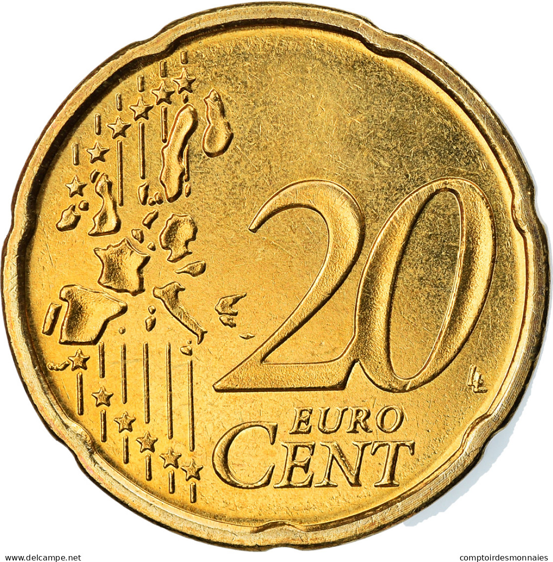 Grèce, 20 Euro Cent, 2002, Athènes, TTB+, Laiton, KM:185 - Griekenland