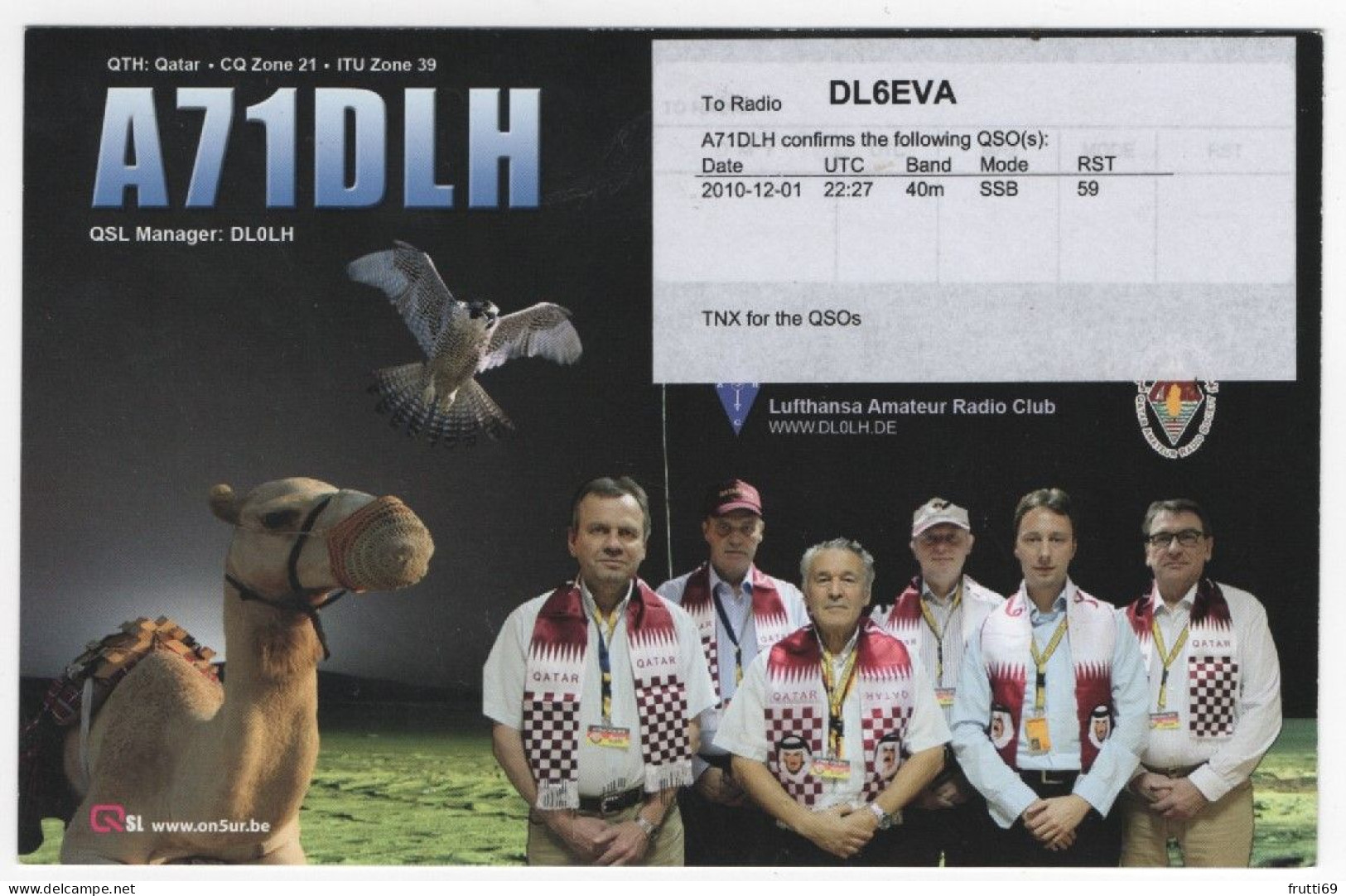 AK 211426 QSL - QATAR - Lufthansa Amateur Radio Club And Qatar Amateur Radio Society 2010 - Radio