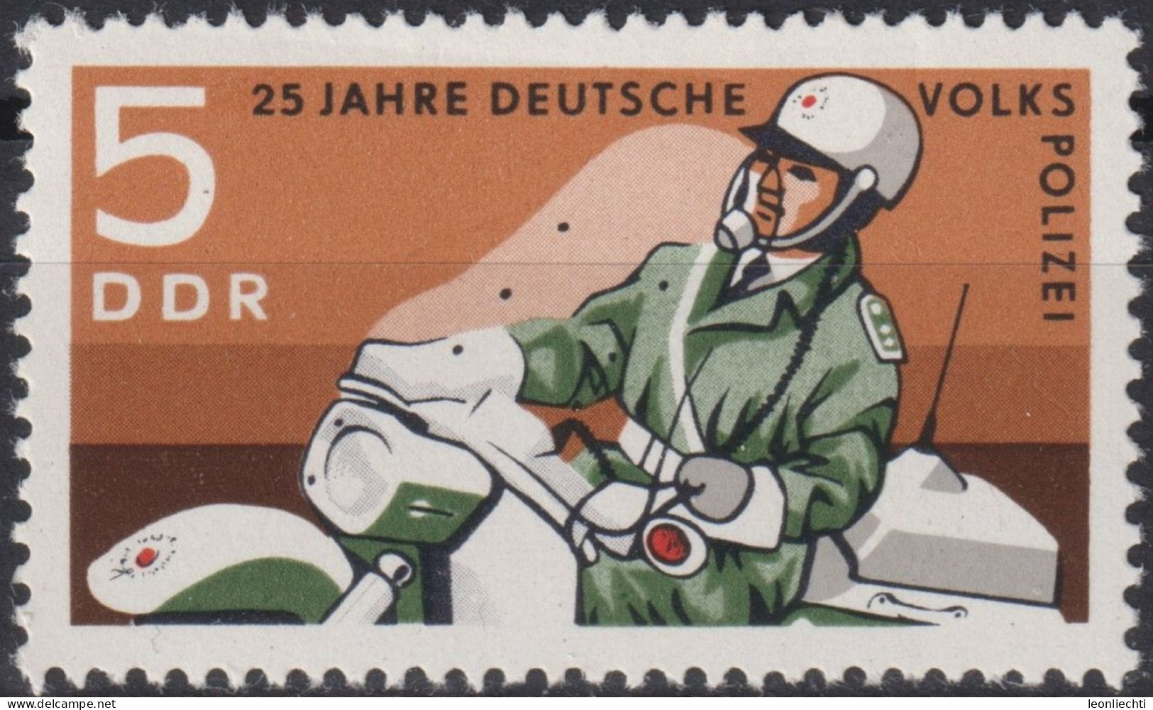 1970 DDR ** Mi:DD 1579, Sn:DD 1210, Yt:DD 1292, Sg:DD E1307, Motorradstreife, Deutsche Volkspolizei - Police - Gendarmerie