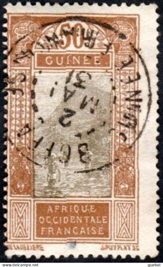 Guinée Française Obl. N°  93 - Gué à Kitim 50c Bistre Et Gris-olive - Usados