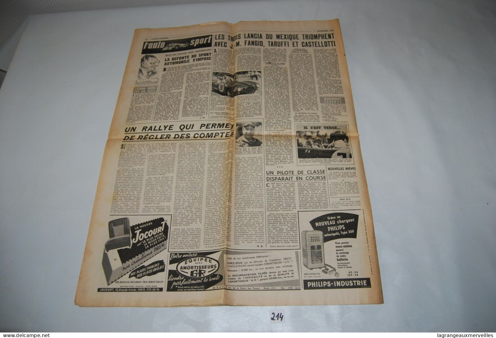 C214 Ancien Journal - L'auto Journal 1953 - 1950 à Nos Jours
