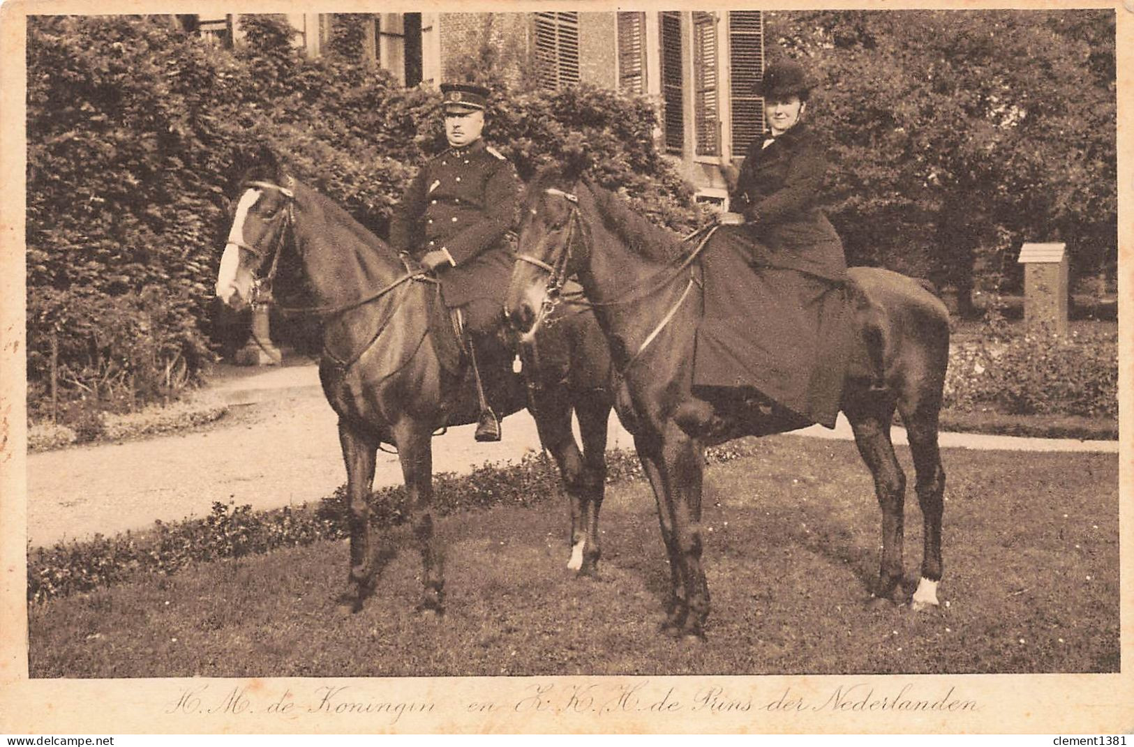 Pays Bas Nederland Portrait De Wilhelmina Reine Et Henry De Mecklembourg-Schwerin - Zeist