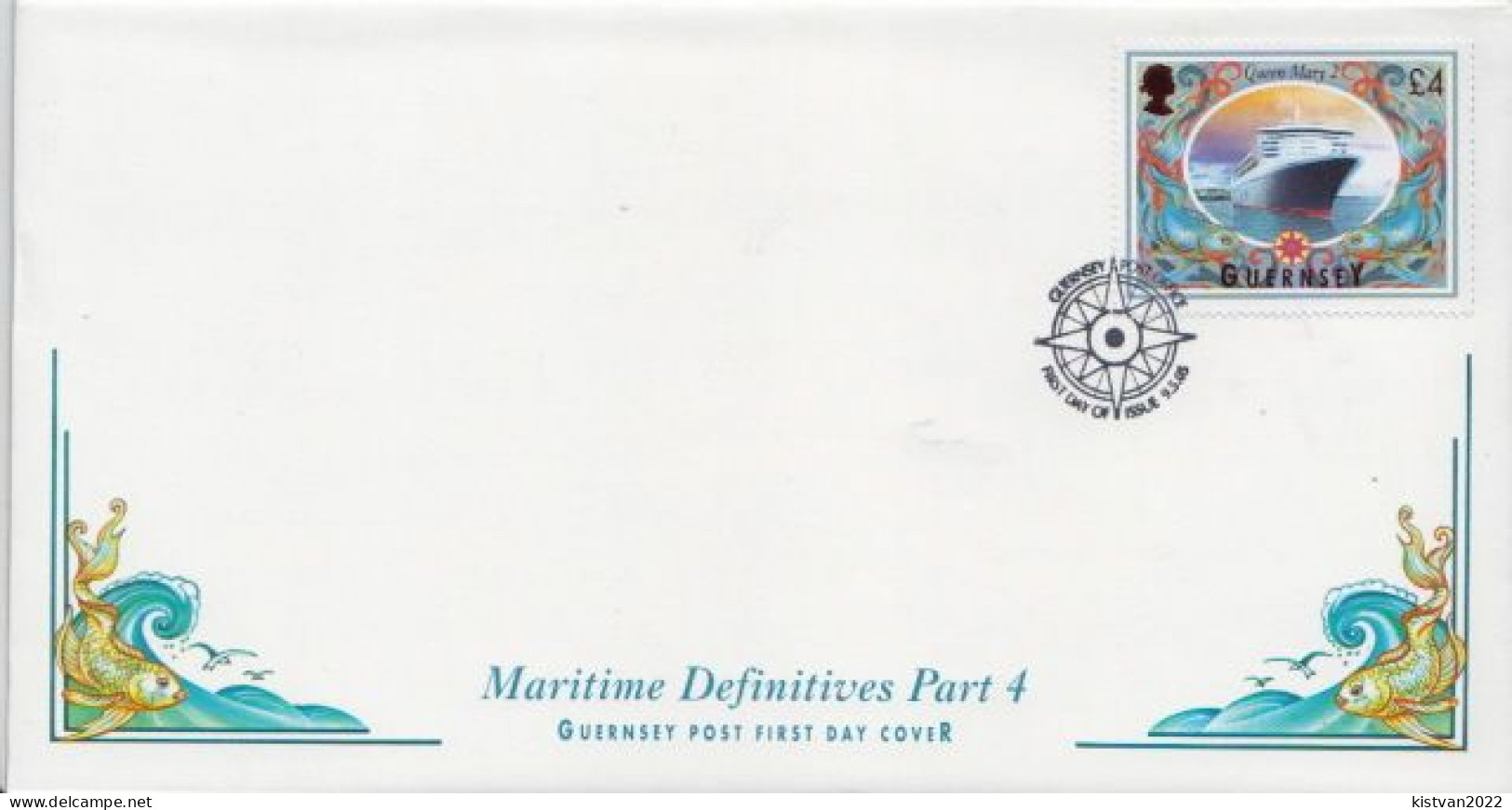 Guernsey Stamp On FDC - Schiffe