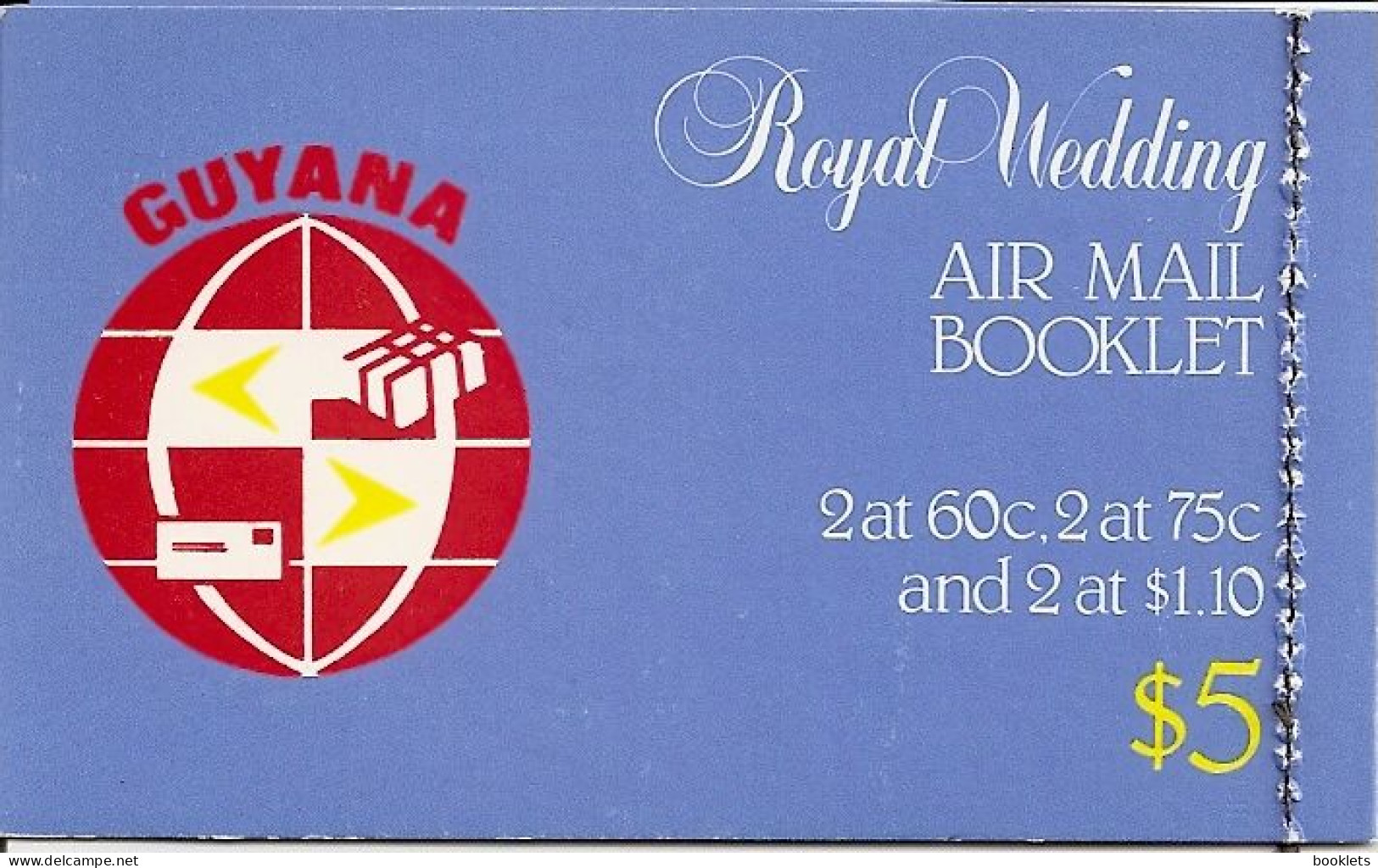 GUYANA, Booklet 11, 1981, Royal Wedding, Stitched At Right - Guyane (1966-...)