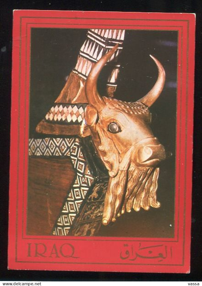 IRAK , IRAQ , Golden Harpe Ur Nassiriya . Taureau - Irak