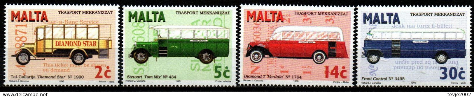 Malta 1996 - Mi.Nr. 997 - 1000 - Postfrisch MNH - Busse Buses - Busses
