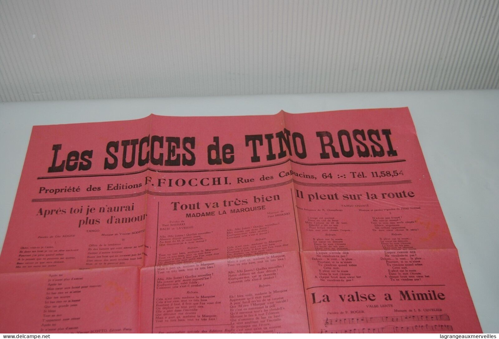 C214 Ancienne Affiche - Les Succès De Tino Rossi - Afiches